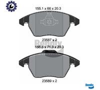 BRAKE PAD SET DISC BRAKE BPD1555 FORBRAKE PAD SET DISC BRAKE BPD1555 FOR AUDI S