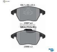 BRAKE PAD SET DISC BRAKE BPD1555 FORBRAKE PAD SET DISC BRAKE BPD1555 FOR AUDI S