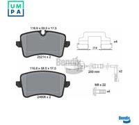 BRAKE PAD SET DISC BRAKE BPD1559 FOR AUDI CHJA 2.0L 4cyl A8 D4CVBA/CPAA 2.5L