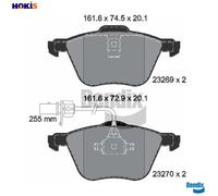BRAKE PAD SET DISC BRAKE BPD1569 FOR VW CALIFORNIA/T4/Camper TRANSPORTER/Van