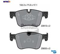 BRAKE PAD SET DISC BRAKE BPD1573 FOR PEUGEOT PARTNER/Box/Body/MPV RIFTER 3008