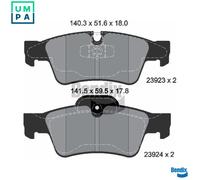 BRAKE PAD SET DISC BRAKE BPD1592 FOR MERCEDES-BENZ M 272.945 OM642.820 3.0L 8cyl