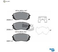 BRAKE PAD SET DISC BRAKE BPD1605 FOR HYUNDAI SONATA/VII KONA/SUV/Van TUCSON 1.0L