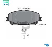 BRAKE PAD SET DISC BRAKE BPD1634 FOR MITSUBISHI RENAULT CAPTUR/II SCÉNIC/IV 1.6L