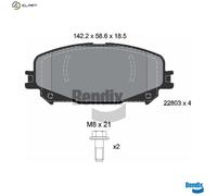 BRAKE PAD SET DISC BRAKE BPD1634 FOR MITSUBISHI RENAULT CAPTUR/II SCÉNIC/IV 1.6L