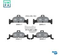 BPD1636 BRAKE PAD SET, DISC BRAKE BENDIX BRAKING