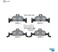 BPD1636 BRAKE PAD SET, DISC BRAKE BENDIX BRAKING