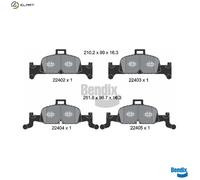 BPD1636 BRAKE PAD SET, DISC BRAKE BENDIX BRAKING