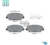 BRAKE PAD SET DISC BRAKE BPD1642 FOR HYUNDAI i30/FASTBACK/Hatchback/Van KIA