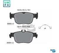 BPD1652 BRAKE PAD SET, DISC BRAKE FITS VW GOLF VIII 1.5 TSI
