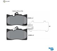 BRAKE PAD SET DISC BRAKE BPD1694 FOR LEXUS 2AR-FSE 2.5L 8AR-FTS 2.0L 4cyl IS III