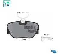 BRAKE PAD SET DISC BRAKE BPD1760 FOR BMW 3/Convertible/E0 Z1/Roadster M40B18