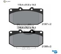 BRAKE PAD SET DISC BRAKE BPD1779 FOR TOYOTA SUBARU NISSAN 2ZR-FE 1.8L 4cyl YARIS