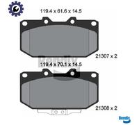BRAKE PAD SET DISC BRAKE BPD1779 FOR TOYOTA SUBARU NISSAN 2ZR-FE 1.8L 4cyl YARIS