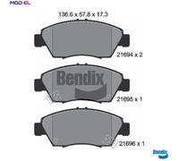BRAKE PAD SET DISC BRAKE BPD1834 FOR HONDA INTEGRA CIVIC/VII/VIII/Hatchback 1.7L