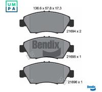 BRAKE PAD SET DISC BRAKE BPD1834 FOR HONDA INTEGRA CIVIC/VII/VIII/Hatchback 1.7L