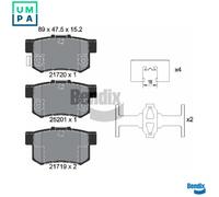 Bendix Brake Pad Set BPD1839, Disc Brake, Fits Suzuki SX4 1.6, Swift, Classic Fiat 1.3L 4cyl