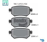 BRAKE PAD SET DISC BRAKE BPD1884 FOR MAZDA PY-RPR/VPR/VPS/Y8/ZA 2.5LPEXL 4cyl 6