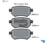 BRAKE PAD SET DISC BRAKE BPD1884 FOR MAZDA PY-RPR/VPR/VPS/Y8/ZA 2.5LPEXL 4cyl 6