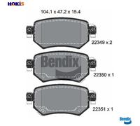 BRAKE PAD SET DISC BRAKE BPD1884 FOR MAZDA PY-RPR/VPR/VPS/Y8/ZA 2.5LPEXL 4cyl 6