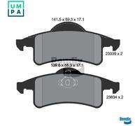 BRAKE PAD SET DISC BRAKE BPD1962 FOR JEEP GRAND/CHEROKEE/II EPE 2.5L ENC 2.5L