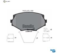 BRAKE PAD SET DISC BRAKE BPD1963 FOR MAZDA MX-5/II BPF1BP-ZE-ZE/F1BPBP6J 1.8L