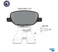 BRAKE PAD SET DISC BRAKE BPD2038 FOR ALFA ROMEO LANCIA 939 B1.000 1.7L 4cyl 2.4L