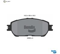 BRAKE PAD SET DISC BRAKE BPD2056 FOR LEXUS TOYOTA 1MZ-FE 3.0L 6cyl ES 2.4L 4cyl