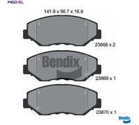 BRAKE PAD SET DISC BRAKE BPD2058 FOR HONDA PILOT ELEMENT CR-V/II CIVIC/XI 1.0L