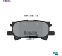 BRAKE PAD SET DISC BRAKE BPD2071 FOR LEXUS TOYOTA HIGHLANDER/KLUGER 3.5L 6cyl RX