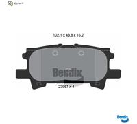 BRAKE PAD SET DISC BRAKE BPD2071 FOR LEXUS TOYOTA HIGHLANDER/KLUGER 3.5L 6cyl RX