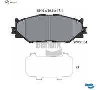 BRAKE PAD SET DISC BRAKE BPD2073 FOR LEXUS 2AD-FHV/FTV 2.2L 2AR-FSE 2.5L 4cyl