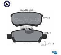 BRAKE PAD SET DISC BRAKE BPD2079 FOR MITSUBISHI OUTLANDER LANCER/VIII DODGE