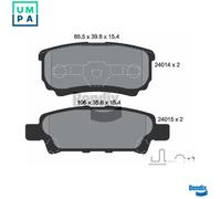 BRAKE PAD SET DISC BRAKE BPD2079 FOR MITSUBISHI OUTLANDER LANCER/VIII DODGE