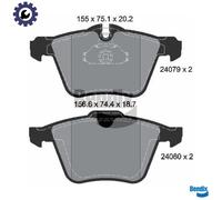 BRAKE PAD SET DISC BRAKE BPD2090 FOR JAGUAR XJ XK/II/Convertible S-TYPE XF 2.0L