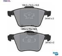 BRAKE PAD SET DISC BRAKE BPD2095 FOR VOLVO XC90/VAN D5244T5/5244T18 2.4L 5cyl
