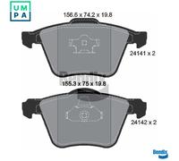 BRAKE PAD SET DISC BRAKE BPD2095 FOR VOLVO XC90/VAN D5244T5/5244T18 2.4L 5cyl