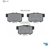 BRAKE PAD SET DISC BRAKE BPD2109 FOR ACURA HONDA FR-V CR-V/IV/III STREAM 2.3L