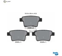 BRAKE PAD SET DISC BRAKE BPD2116 FOR JAGUAR FORD MONDEO/III/Turnier 2.2L 4cyl