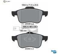 BRAKE PAD SET DISC BRAKE BPD2131 FOR ALFA ROMEO 939 A6.000 1.9L939 A5.000 2.2L
