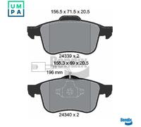 BRAKE PAD SET DISC BRAKE BPD2131 FOR ALFA ROMEO 939 A6.000 1.9L939 A5.000 2.2L