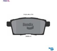 BRAKE PAD SET DISC BRAKE BPD2167 FOR FORD USA MAZDA LINCOLN 3.5L 6cyl EDGE 2.3L
