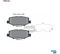 BRAKE PAD SET DISC BRAKE BPD2178 FOR JEEP DODGE ED3/EDG/ERZ 2.4L ENS 2.8L 4cyl