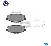 BRAKE PAD SET DISC BRAKE BPD2178 FOR JEEP DODGE ED3/EDG/ERZ 2.4L ENS 2.8L 4cyl