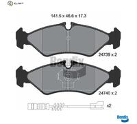 FITS MERCEDES-BENZ SPRINTER 2-T BRAKE PAD SET, DISC BRAKE BPD2192 BENDIX BRAKING