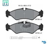 FITS MERCEDES-BENZ SPRINTER 2-T BRAKE PAD SET, DISC BRAKE BPD2192 BENDIX BRAKING
