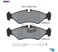 FITS MERCEDES-BENZ SPRINTER 2-T BRAKE PAD SET, DISC BRAKE BPD2192 BENDIX BRAKING