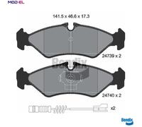 BRAKE PAD SET DISC BRAKE BPD2192 FOR VW LT/28-35/II/Bus/28-46/Platform/Chassis