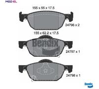 BRAKE PAD SET DISC BRAKE BPD2197 FOR HONDA K24Z3 2.4L R18Z4 1.8L N22B2 2.2L 4cyl