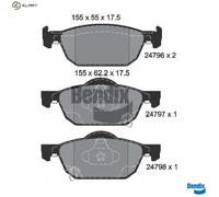 BRAKE PAD SET DISC BRAKE BPD2197 FOR HONDA K24Z3 2.4L R18Z4 1.8L N22B2 2.2L 4cyl